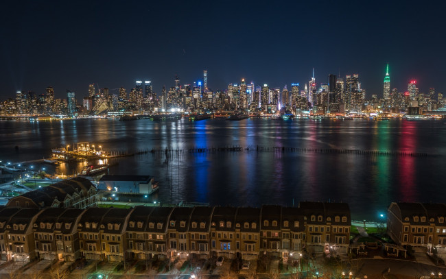 Обои картинки фото new york, города, нью-йорк , сша, панорама, небоскребы