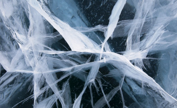 Картинка природа макро трещины озеро лед байкал