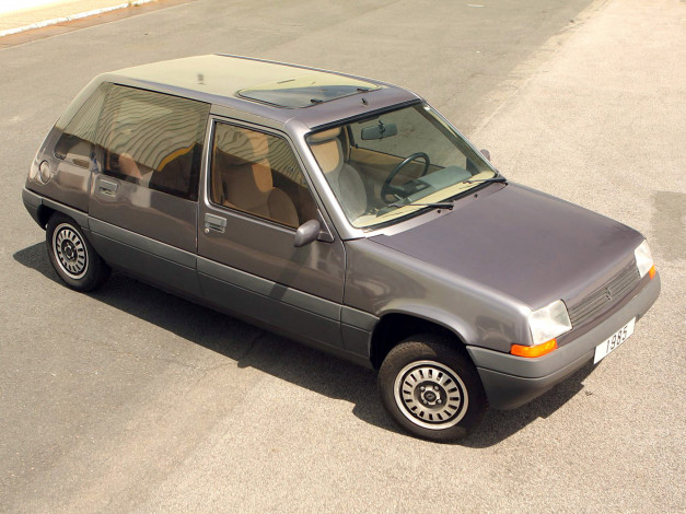 Обои картинки фото renault super van cinq concept 1985, автомобили, renault, van, super, 1985, concept, cinq
