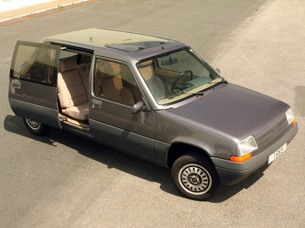Обои картинки фото renault super van cinq concept 1985, автомобили, renault, super, concept, cinq, van, 1985