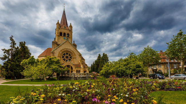 Обои картинки фото pauluskirche baselstadt, города, - католические соборы,  костелы,  аббатства, храм