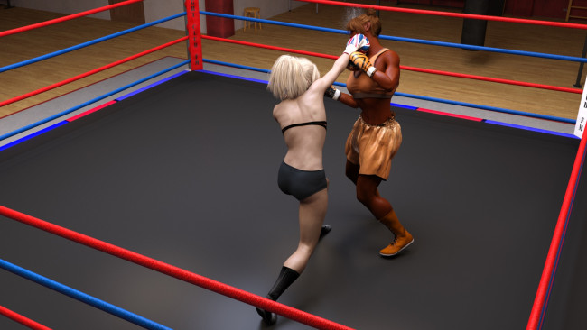 Обои картинки фото 3д графика, спорт , sport, бокс, ринг, девушки, взгляд, фон