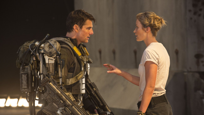 Обои картинки фото edge of tomorrow , 2014, кино фильмы, edge of tomorrow, грань, будущего, эмили, блант, том, круз, фантастика, боевик, кадры, из, фильма