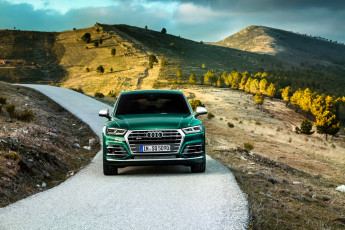 Картинка audi+sq5 автомобили audi зеленый дорога горы деревья