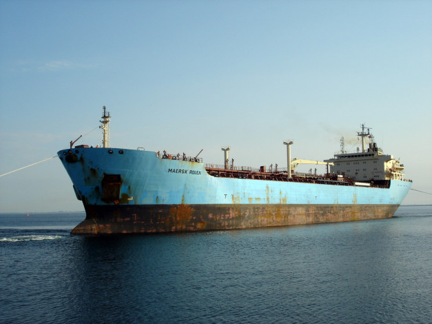 Обои картинки фото maersk, rouen, корабли, баржи