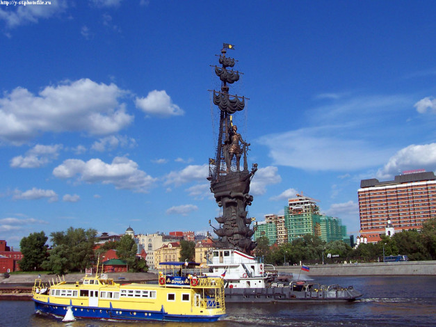 Обои картинки фото москва, памятник, петру, города, россия