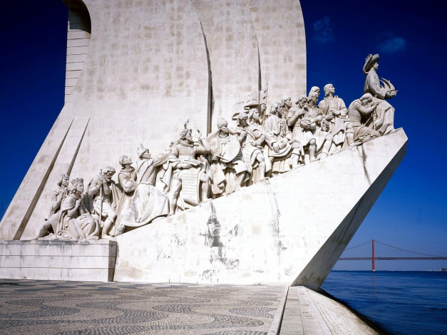Обои картинки фото monument, to, the, discoveries, lisbon, города, лиссабон, португалия