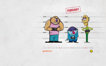 Картинка календари рисованные векторная графика бандиты юмор
