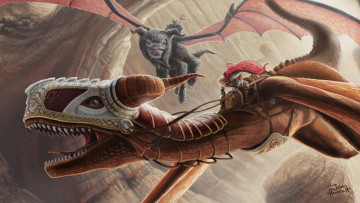 Картинка фэнтези драконы всадник рыцарь чудовища jon hrubesch