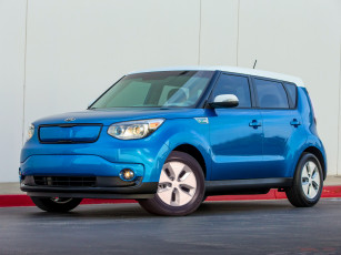 Картинка автомобили kia синий soul ev 2014г