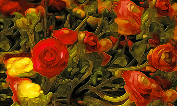 Картинка разное компьютерный+дизайн цветы розы