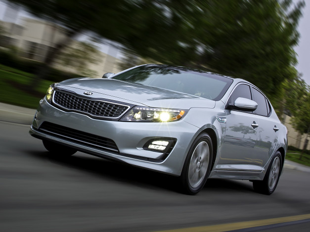 Обои картинки фото автомобили, kia, 2014, tf, hybrid, optima