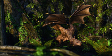 Картинка 3д+графика существа+ creatures лес дракон