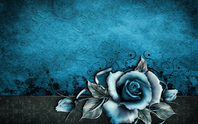 Обои картинки фото разное, текстуры, роза, фон, текстура, blue, винтаж, texture, floral, бумага, wallpaper, paper, rose, grunge, vintage