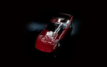 Картинка автомобили рентген corvette