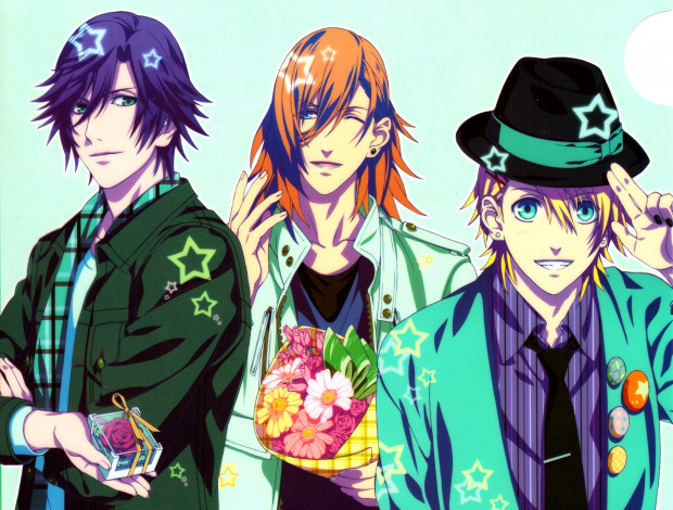 Обои картинки фото аниме, uta no prince-sama, парни