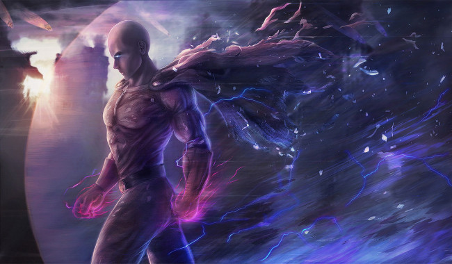 Обои картинки фото аниме, one punch man, saitama, hero