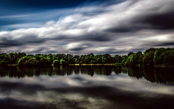 Картинка природа реки озера озеро отражение облака