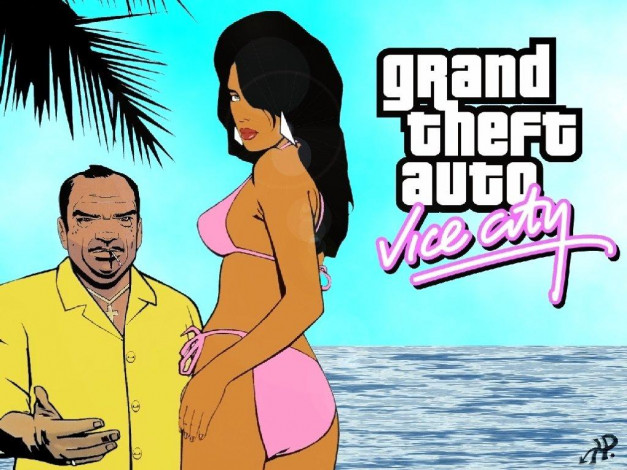 Обои картинки фото gta, vice, city, видео, игры, grand, theft, auto