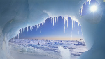 Картинка природа айсберги ледники лед капли