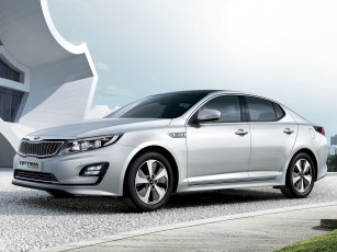 обоя автомобили, kia, светлый, 2014, tf, eu-spec, hybrid, optima