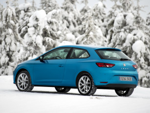 Картинка автомобили seat sc leon синий 2013