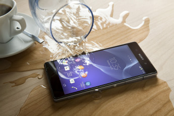 Картинка бренды sony водонепроницаемый смартфон вода z2 xperia