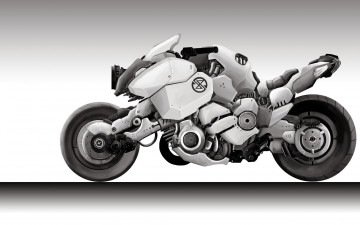 Картинка мотокцикл мотоциклы 3d мотоцикл белый
