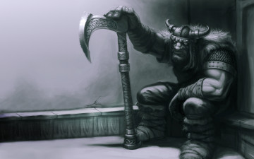 Картинка викинг фэнтези люди воин оружие человек