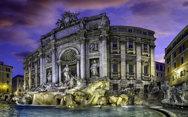 Обои картинки фото города, рим,  ватикан , италия, фонтан, треви