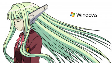 Картинка компьютеры windows+7+ vienna девушка взгляд фон логотип