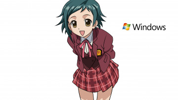Картинка компьютеры windows+7+ vienna логотип фон взгляд девушка