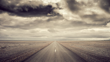 Картинка природа дороги горизонт дорога пустыня облака