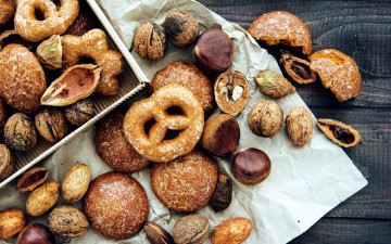 Картинка еда разное орехи печенье