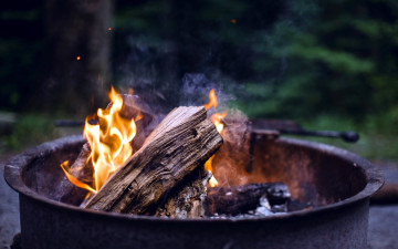 обоя природа, огонь, пламя, дрова
