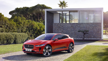 Картинка jaguar+i-pace+2019 автомобили jaguar i-pace 2019 красный