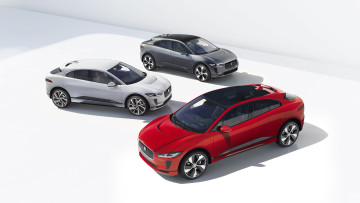 Картинка jaguar+i-pace+2019 автомобили jaguar i-pace 2019 cars красный белый серый