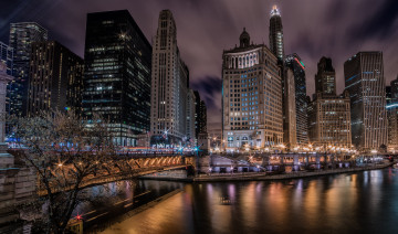 Картинка chicago города Чикаго+ сша огни ночь