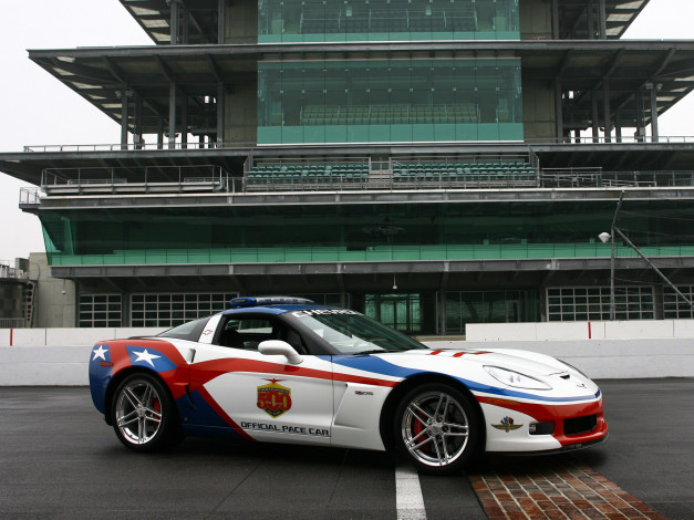 Обои картинки фото corvette z06 indianapolis 500 pace car 2006, автомобили, corvette, z06, indianapolis, 500, pace, car, 2006