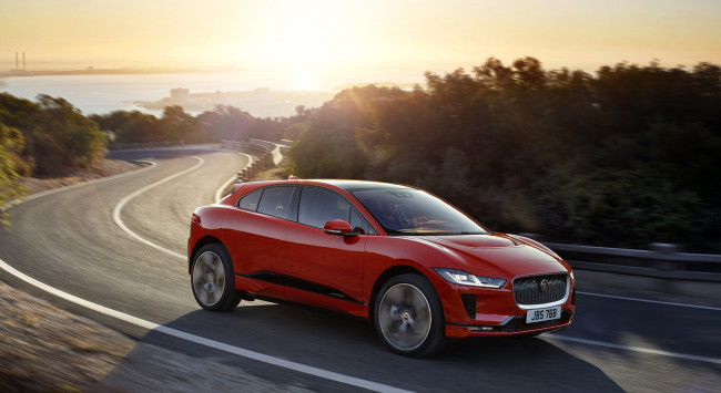 Обои картинки фото jaguar i-pace 2019, автомобили, jaguar, i-pace, 2019, красный