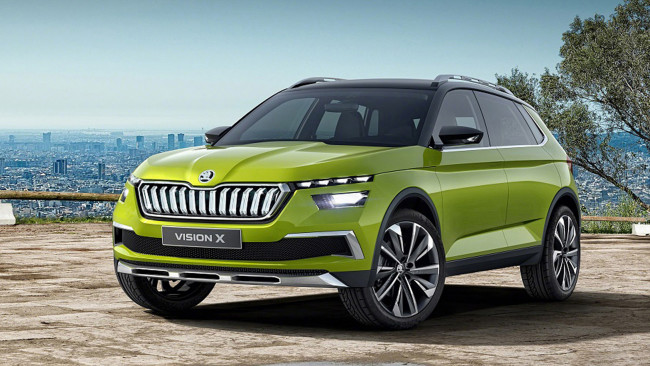 Обои картинки фото skoda vision x concept 2018, автомобили, skoda, vision, 2018, x, concept