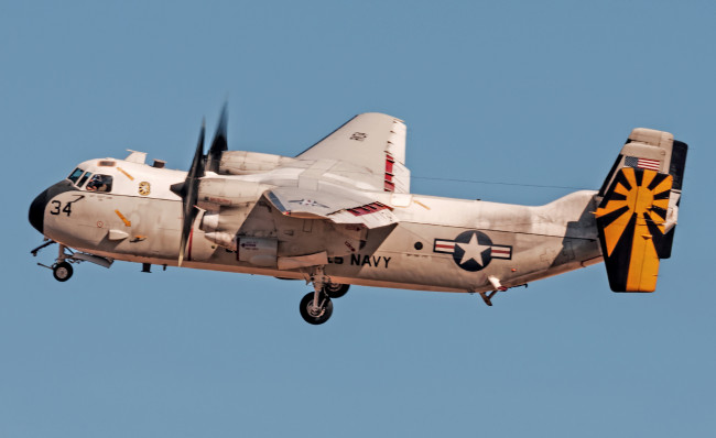 Обои картинки фото grumman c-2a greyhound, авиация, боевые самолёты, ввс