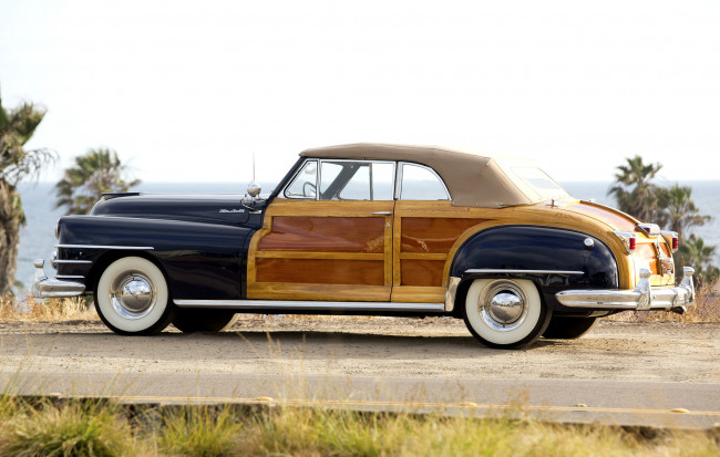 Обои картинки фото chrysler town & country convertible 1947, автомобили, chrysler, 1947, convertible, town, country