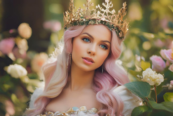 обоя 3д графика, портреты и лица , portraits and faсes, принцесса, корона