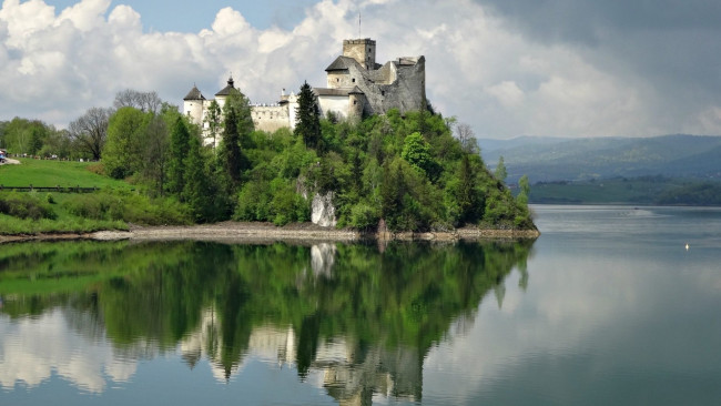 Обои картинки фото niedzica castle, poland, города, замки польши, niedzica, castle