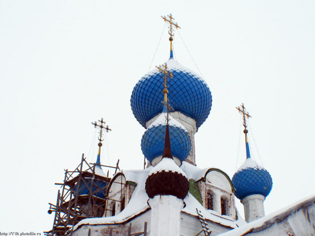 Обои картинки фото переславль, купола, владимирской, церкви, города, православные, монастыри