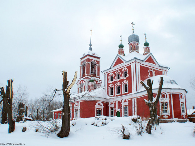 Обои картинки фото переславль, сорокосвятская, церковь, устрье, реки, трубеж, города, православные, церкви, монастыри