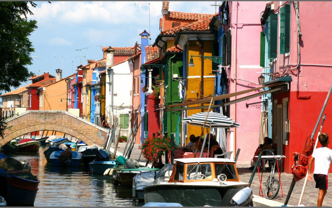 Обои картинки фото burano, italy, города, улицы, площади, набережные