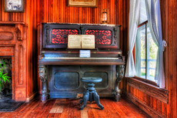 Картинка музыка музыкальные инструменты окно пианино стул ноты