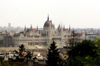 обоя города, будапешт, венгрия, парламент, купол
